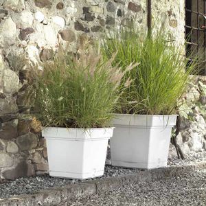 maceta de jardín de plástico / de libre instalación / cuadrada