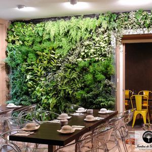 muro vegetal estabilizado / de panel modular / biológico / de feuillage