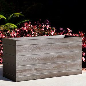jardinera de fibra de vidrio / rectangular / moderna / para espacio público