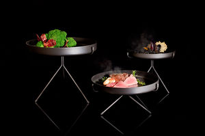 expositor en encimera / para alimentos / de aluminio / para restaurante