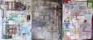 pintura acrílica / mixta / sobre papel / abstracto