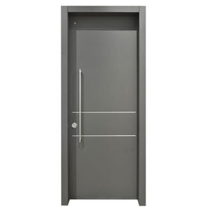 puerta de entrada / abatible / de acero galvanizado / de seguridad