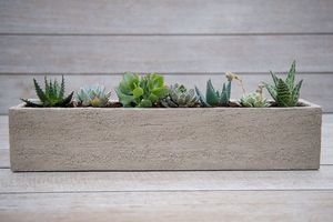 jardinera de terracota / rectangular / moderna / para espacio público