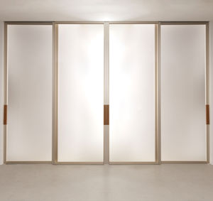 puerta de interior / corredera / de aluminio / acristalada
