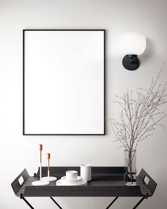 aplique moderno / de metal / de vidrio soplado / LED