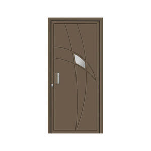 puerta de entrada / abatible / de aluminio / de acero inoxidable