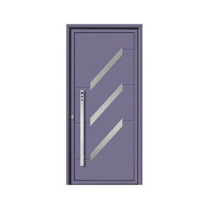 puerta de entrada / abatible / de aluminio / de acero inoxidable
