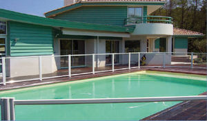 barrera de protección / fija / de vidrio / para piscina