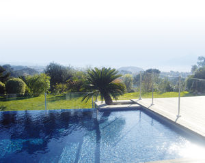 barrera de protección / fija / de vidrio / para piscina