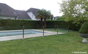 barrera de protección / fija / de vidrio / para piscina