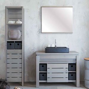 mueble de lavabo de pie / de roble / clásico / prefabricado