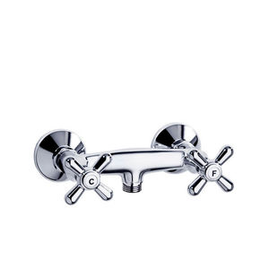 grifo mezclador para ducha / de pared / de latón cromado / de baño