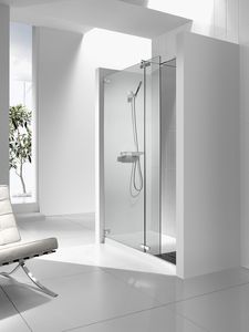 mampara de ducha abatible / para ducha empotrada / de cristal
