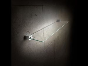 estantería mural / moderna / de cristal / de baño