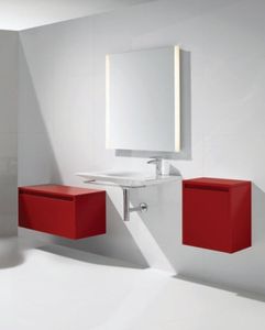 espejo de pared / moderno / rectangular / con luz
