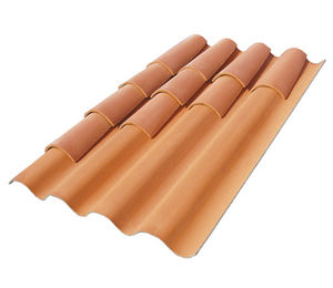 cubierta de placas de fibrocemento / de colores / ondulada
