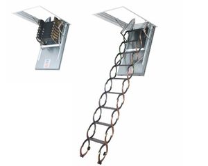 escalera elevada acordeón de protección / de metal / ignífuga