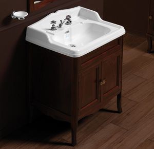 mueble de lavabo de pie / de nogal / clásico / con cajones
