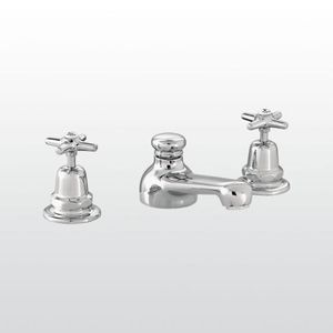 grifo mezclador para bañera / en encimera / de metal cromado / de baño