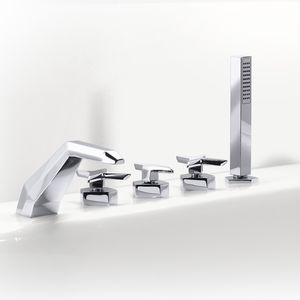 grifo mezclador para ducha / para bañera / en encimera / de metal cromado