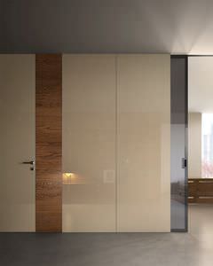 puerta de interior / corredera / de vidrio