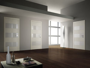 puerta de interior / abatible / de madera / a ras