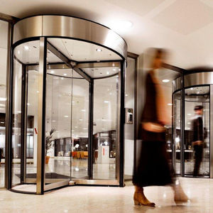 puerta de entrada / enrollable / de vidrio / de seguridad