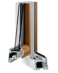 ventana abatible / de PVC / con vidrio doble / de seguridad