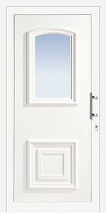 puerta de entrada / abatible / de PVC / con aislamiento térmico