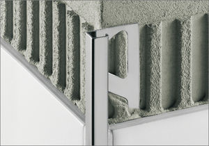 perfil de acabado de aluminio / para baldosas / para ángulo exterior