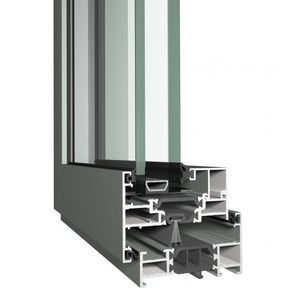 perfil de ventana de aluminio / de corte térmico / acústico / antiintrusión