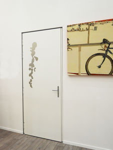 puerta de entrada abatible / de aluminio / con aislamiento térmico / doble