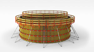 encofrado circular / de metal / de gran superficie