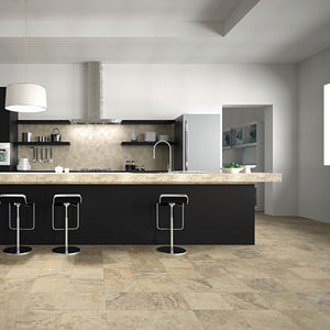 baldosa para pavimento / de gres porcelánico / aspecto piedra / GreenGuard®