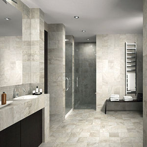 baldosa para pavimento / de gres porcelánico / aspecto piedra / GreenGuard®