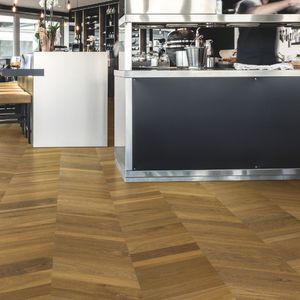 parquet multicapa / para pegar / de roble / mate