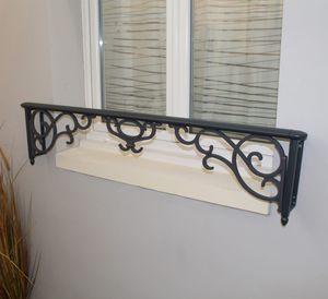 barandilla de aluminio / con barrotes / de exterior / para ventana