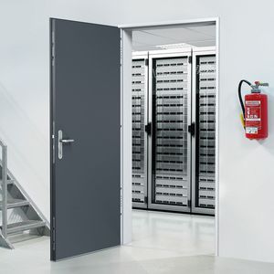 puerta de interior / abatible / de acero galvanizado / de seguridad
