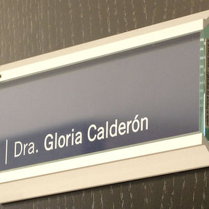 placa de señalización para puerta / de pared / de PVC / de doble cara