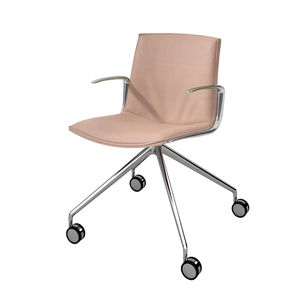 silla de oficina moderna / con ruedas / con patas en forma de estrella / con reposabrazos