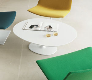 mesa de centro / moderna / de MDF / de acero lacado