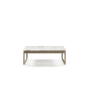 mesa de centro moderna / de mármol / de madera maciza / rectangular