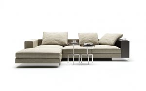 sofá modular / moderno / de tejido / de cuero