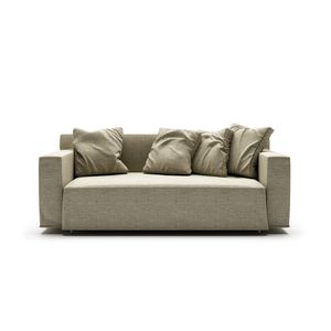 sofá cama / moderno / de tejido / de cuero