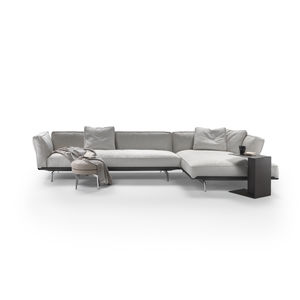 sofá modular / moderno / de tejido / de cuero