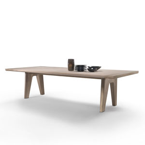 mesa de comedor / moderna / de madera maciza / rectangular