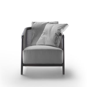 sillón moderno / de tela / de cuero / de madera