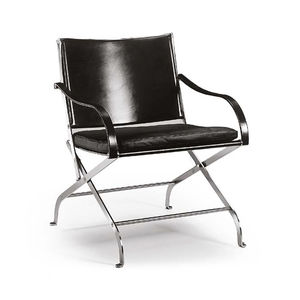 sillón moderno / de metal / de tela / de cuero