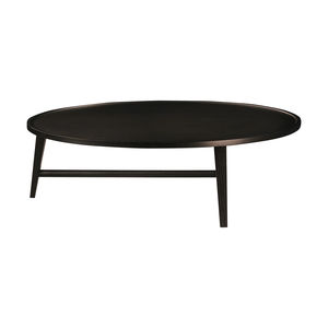 mesa de centro / moderna / de madera maciza / redonda