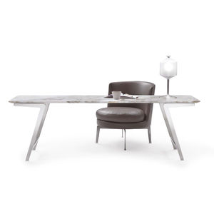 mesa moderna / de metal / de mármol / de madera maciza